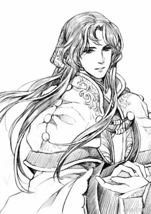 铅笔画漫画人物古装