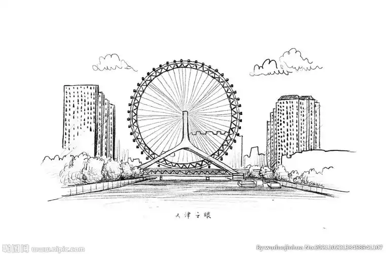 城市素描之天津之眼图片