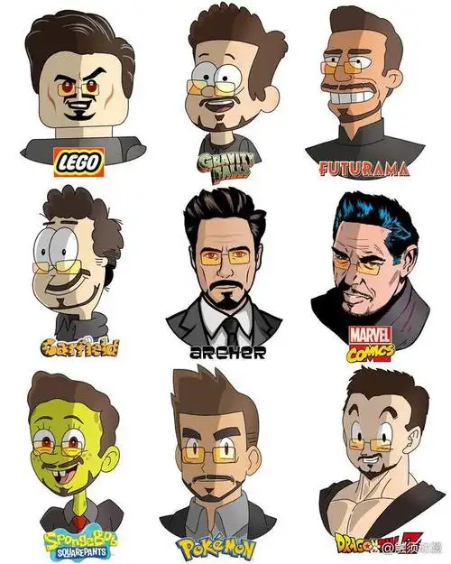 考验原画师的时候到了,同一个卡通形象的不同绘画风格