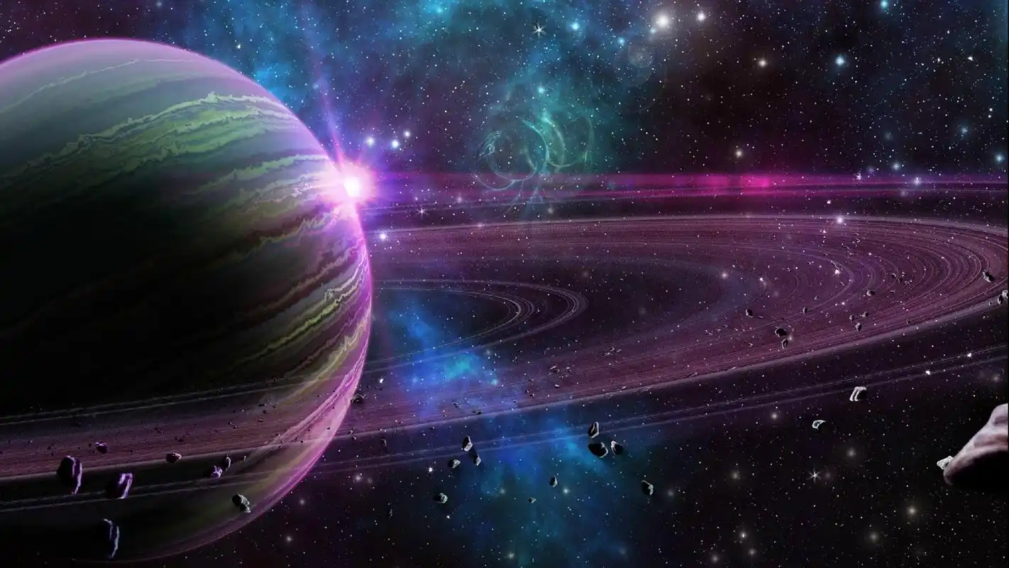 宇宙行星环唯美图片高清电脑壁纸高清大图预览1920x1080_高清壁纸下载