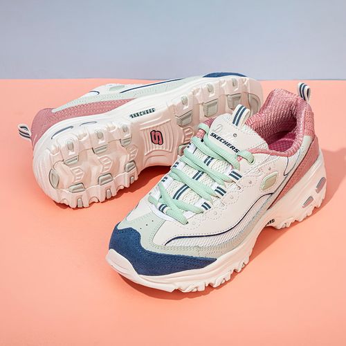 斯凯奇女鞋官方旗舰店秋冬鞋子女厚底增高休闲运动鞋奶茶熊老爹鞋