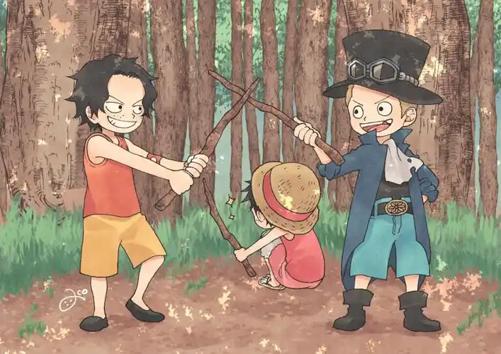 海贼王asl三小只插图_aco