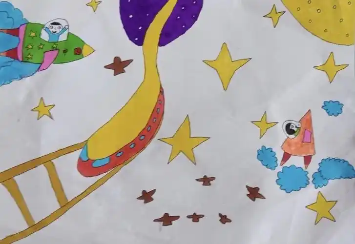 东康新教育学校— 三年级美术 《彩色的梦》课程作业展示