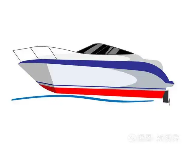 灰色快艇.水上运动.向量例证