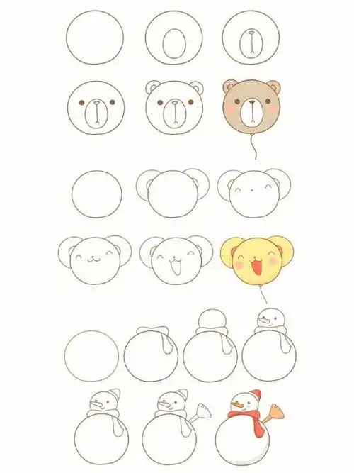 各种圆形简笔画