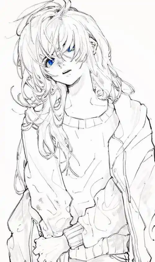 手绘动漫线稿 via.daruma___owl#手绘##漫画##线稿