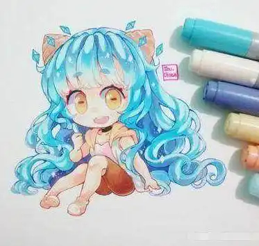 十二星座专属马克笔手绘天蝎座呆萌可爱双子座表情让人心疼