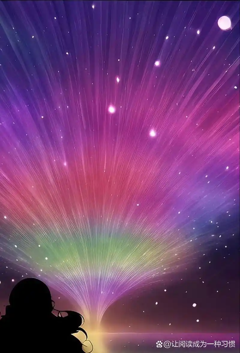 夜幕降临,星空璀璨.仰望这片紫粉交织的梦境,仿佛走进童话的奇幻世界.