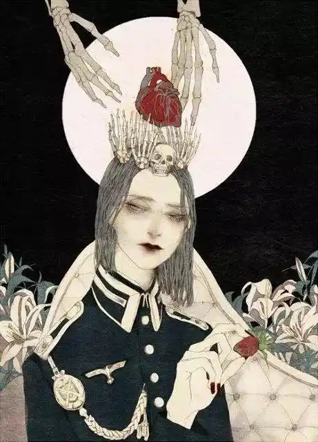 这三组诡异系的插画,又好看又吓人