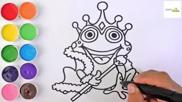 儿童趣味简笔画 手绘青蛙王子