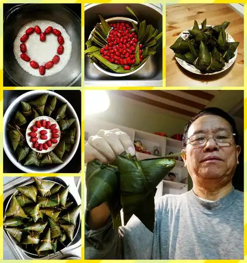 在家里包粽子