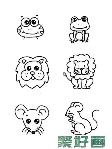 18种小动物简笔画图片素材大全怎么画简笔画教程