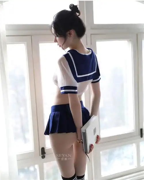 情趣内衣性感透视水手服学生制服短裙套装清纯少女金鱼结诱惑代发