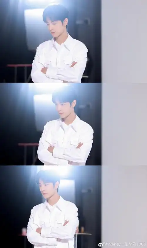 肖战工作室周末放饭#xz#肖战#  感谢工作室放粮,穿白色衬衣的肖战太