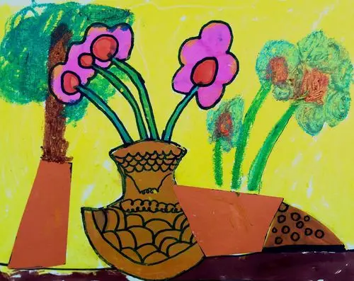 废旧纸片上的联想—蔚文小学一年级学生美术绘画作品小展示