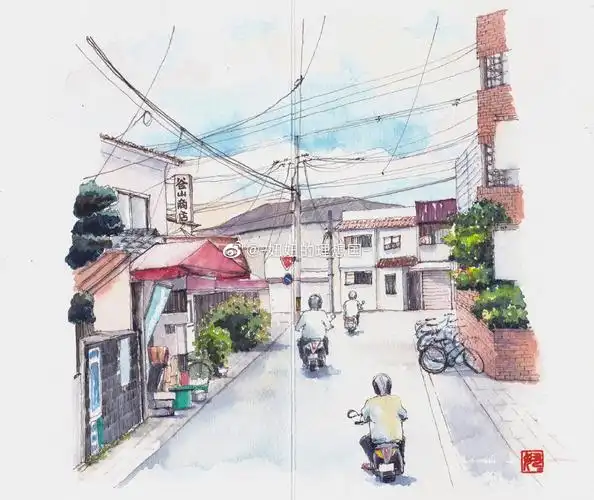 整理一波之前画的日本街景手绘作者