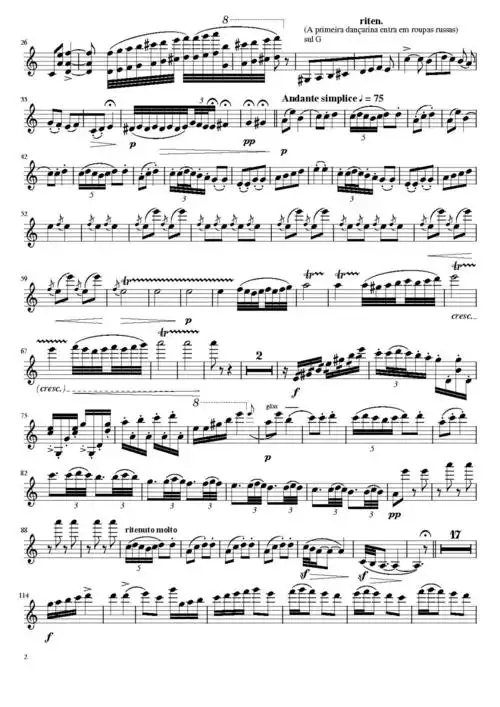 芭蕾舞《天鹅湖》经典片段《俄罗斯舞曲》附小提琴谱-柴可夫斯基