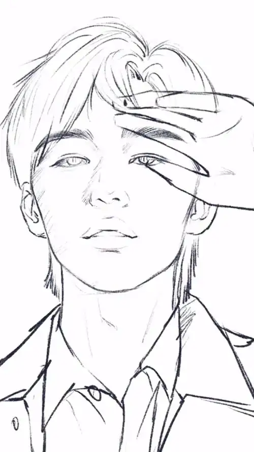 板绘人物时代少年宋亚轩手绘头像绘画记录