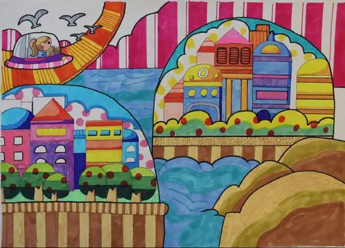 我校在"2020年西安高新区青少年科技创新大赛—少年儿童科学幻想绘画"