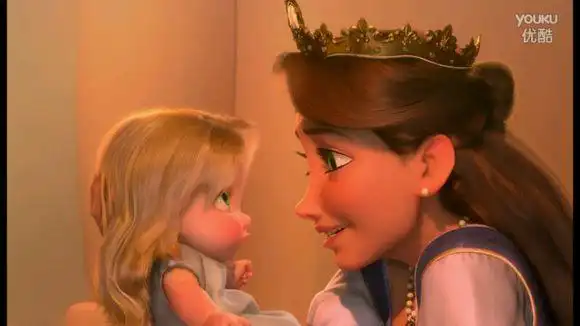 迪士尼长发公主小时候萌化了
