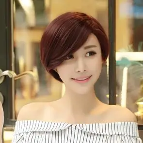 小时代同款不规则修脸偏分假发