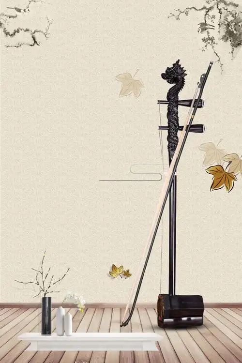 中国古典乐器二胡艺术psd分层素材