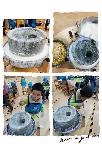 上郡幼儿园月月五班小厨房篇《三明治》,《古早味手磨豆浆》