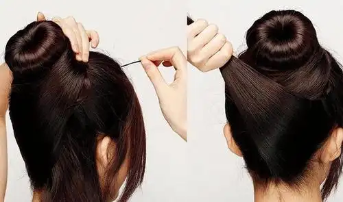 "面包圈"盘出丸子头 5分钟快速出门