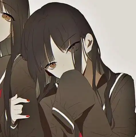 百合头像一个高冷一个可爱可爱情侣头像