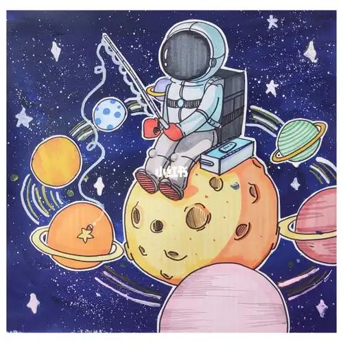 儿童创意美术宇航员89