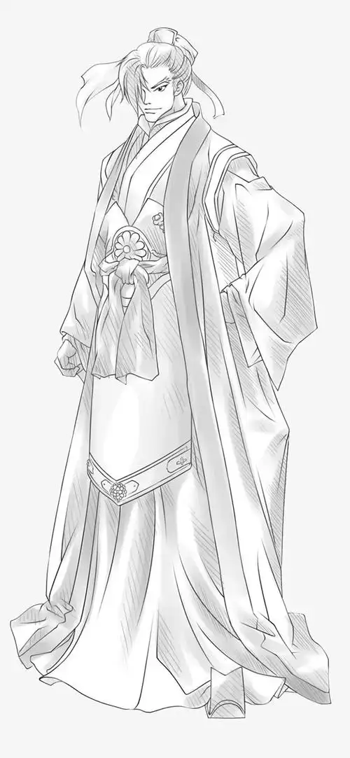 卡通手绘古代人物服饰