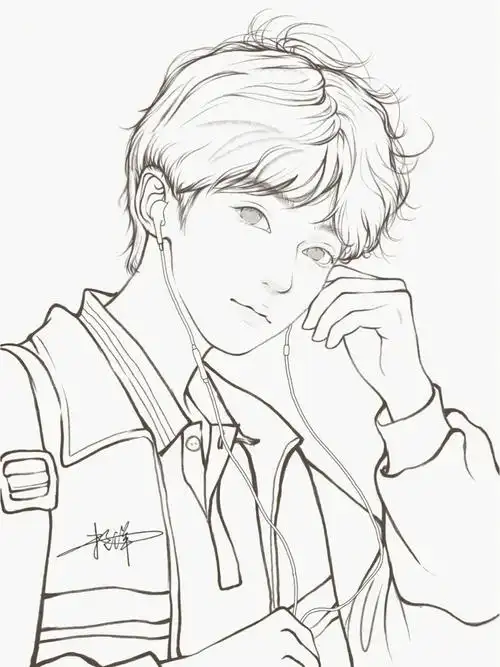 逆光少年04男生手绘05