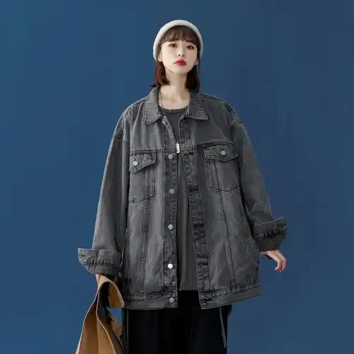 牛仔外套女新款宽松,女装短外套,凯文服饰