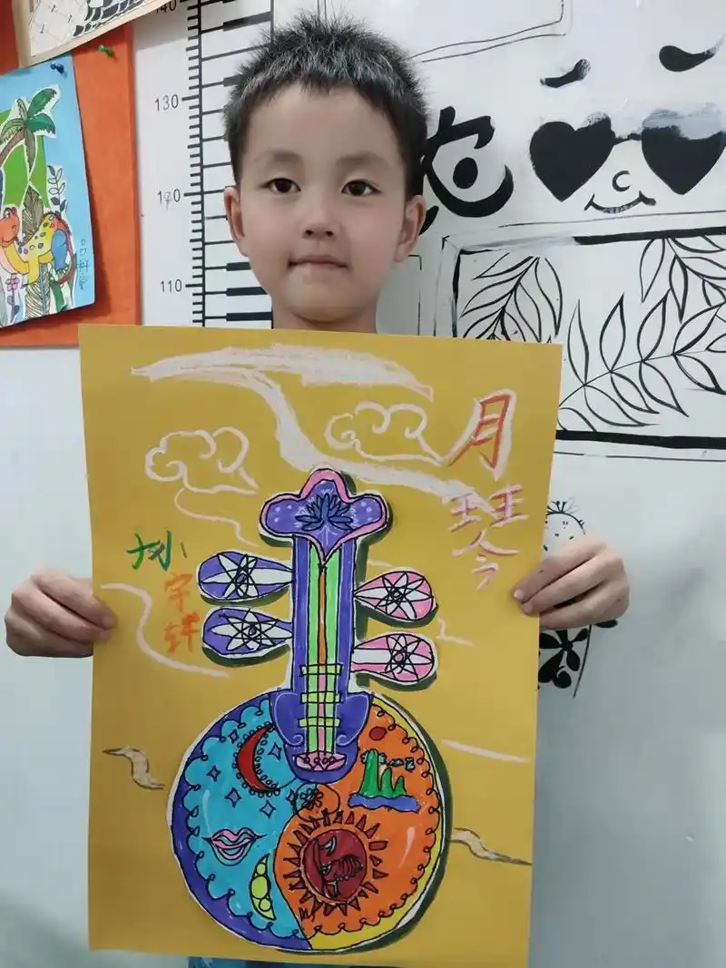 二年级创意画乐器#儿童创意美术作品 #儿童创意绘画教程  - 抖音