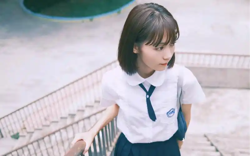 【段奥娟 jk校服拍摄花絮】清纯 美好 安静