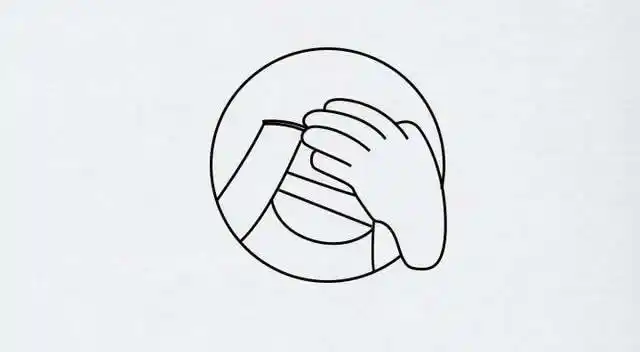 经典小黄脸微信表情笑着哭简笔画的画法