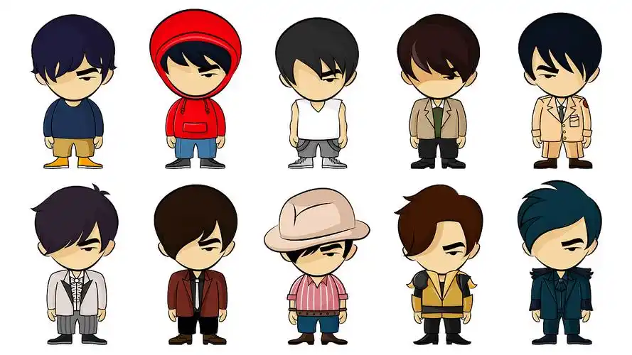 周杰伦专辑封面卡通化设计