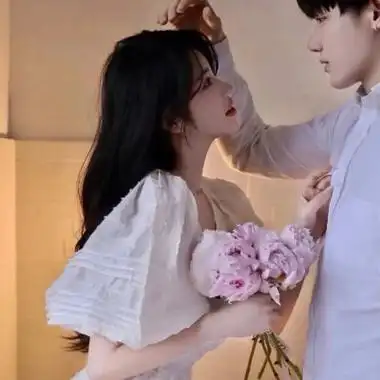 浪漫唯美真人情侣头像图片