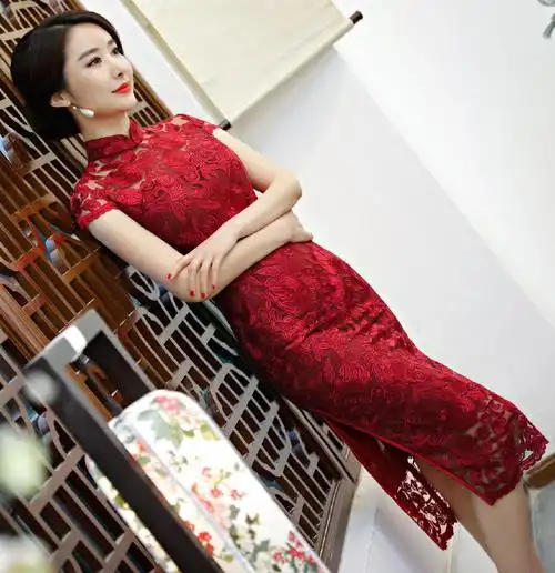 漂亮的新娘旗袍