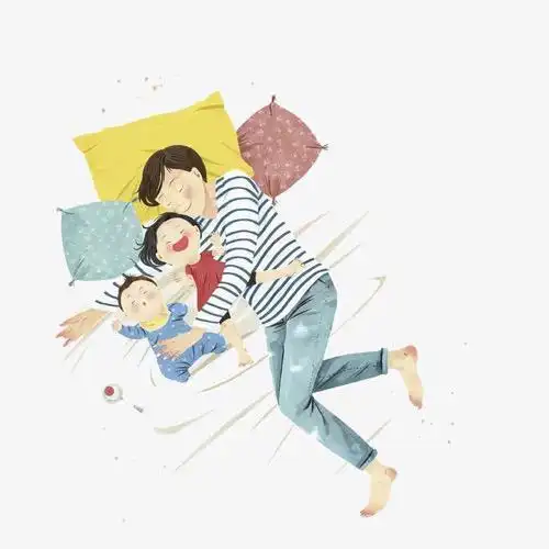 爸爸陪双胞胎睡觉,父子三人睡姿神同步,网友:不愧是亲生的