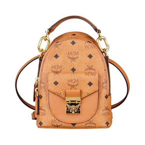 mcm新款patricia前置口袋可拆肩带手提斜挎包迷你双肩背包