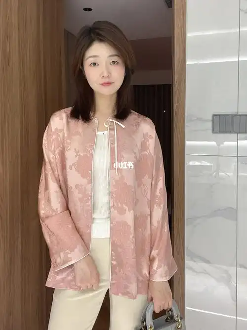 温柔暴击06橘粉色新中式开衫外套