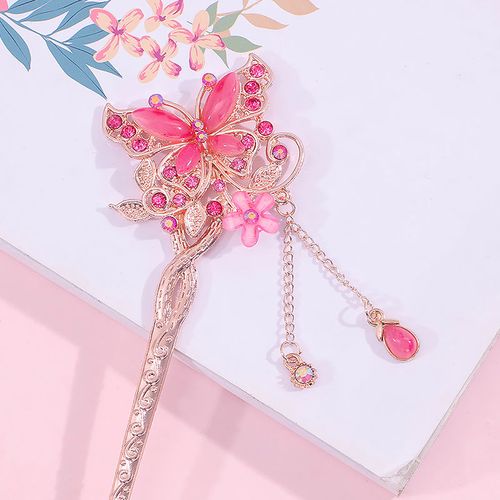 发簪古典簪子宫廷复古发簪韩国发饰镶钻流苏步摇新娘发钗盘发饰品