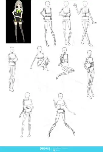 作业:盒子动态与转动—动漫人体结构画法 - 用户6013 - 轻微课