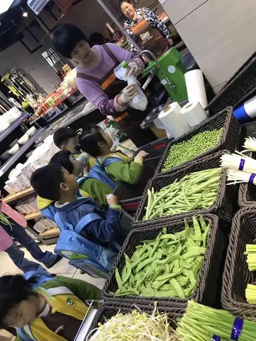 金色梯田宁乡园中二班主题户外教学活动——《去买菜》