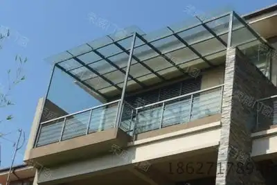 阳光房遮阳棚夹胶钢化玻璃顶武汉上门测量钢结构阳光房封露台