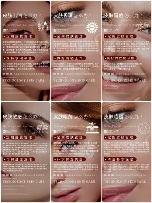 六大常见皮肤问题科普美业知识海报分享