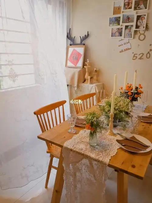 浪漫的烛光晚餐生日布置纪念日餐桌布置