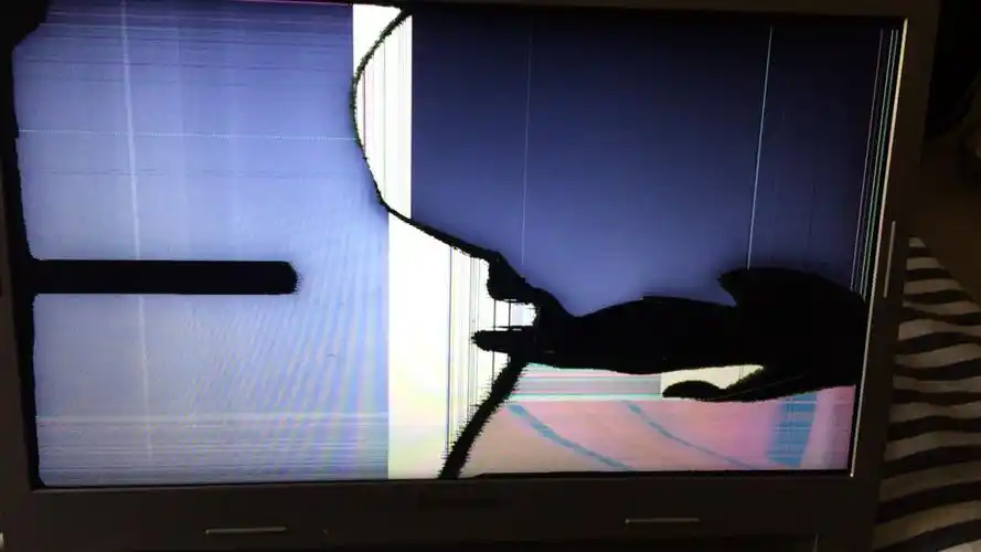 求哪位大师帮忙判断一下我笔记本电脑是排线坏了还是屏幕坏了?谢谢