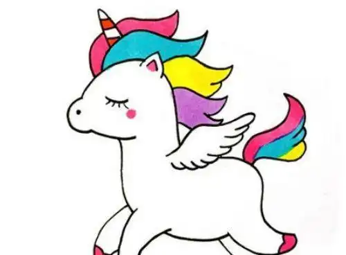 彩虹小马拟人q版简笔画